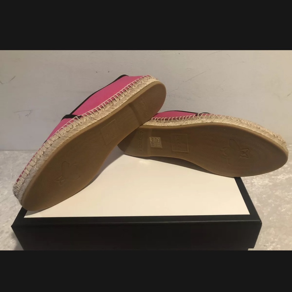 Gucci Pink Canvas Espadrilles Size 39.5 Authentic - Picture 11 of 14
